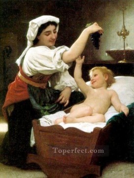 William Adolphe Bouguereau Painting - La grappe de raisin Realism William Adolphe Bouguereau